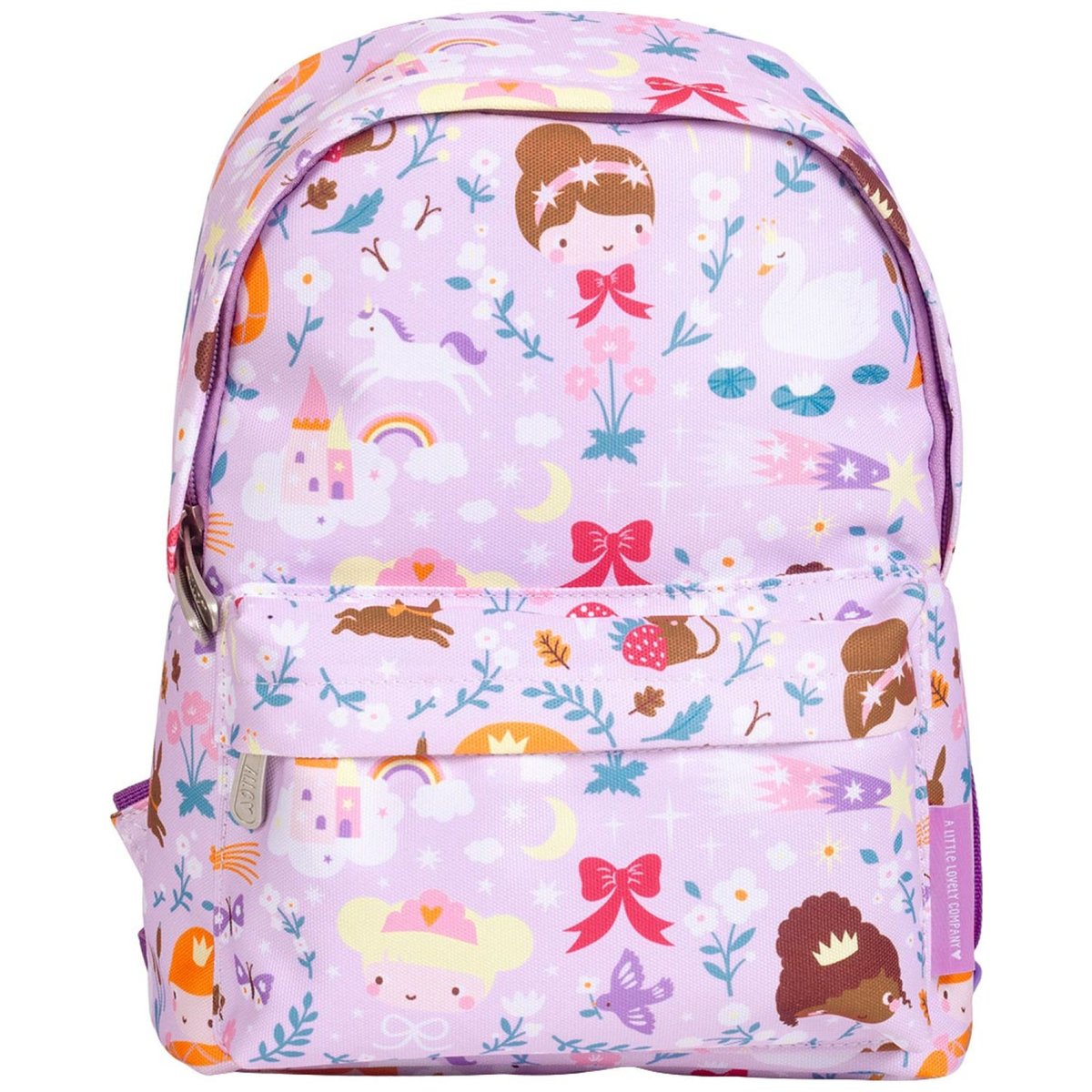 Petit sac à dos bébé violet princesses, A LITTLE LOVELY COMPANY
