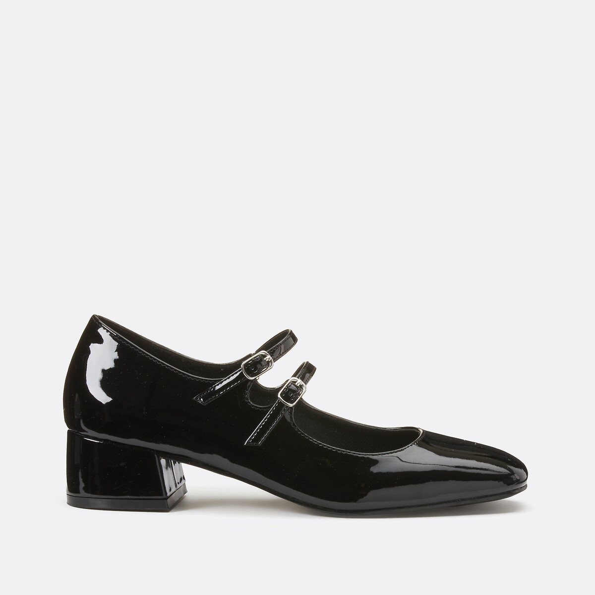 Ballerines babies double bride, petit talon noir, LA REDOUTE COLLECTIONS