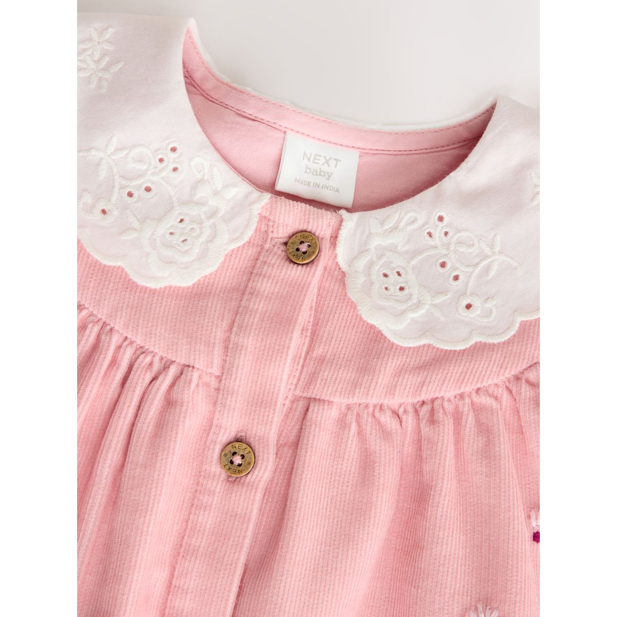 Robe brodée et collant bébé, 2 pièces rose, NEXT