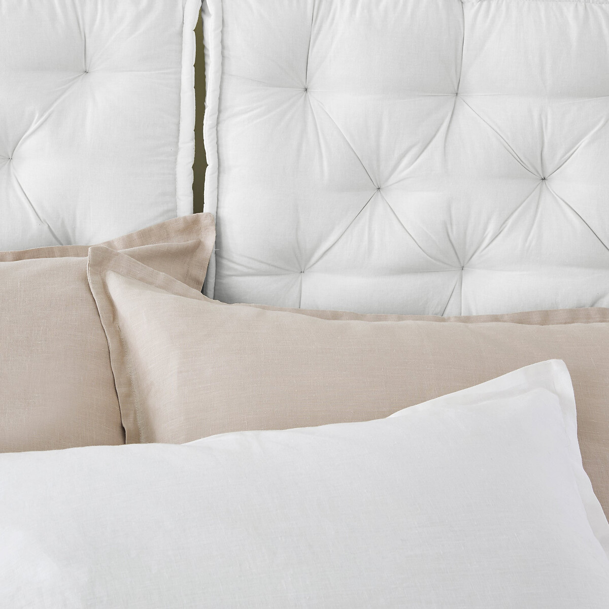 Cabeceira de cama acolchoada, em puro algodão, Scenario branco, LA REDOUTE INTERIEURS