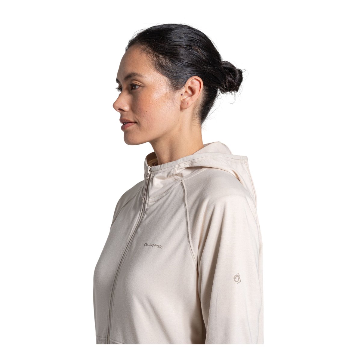 Veste unie à capuche AYA blanc cassé, CRAGHOPPERS