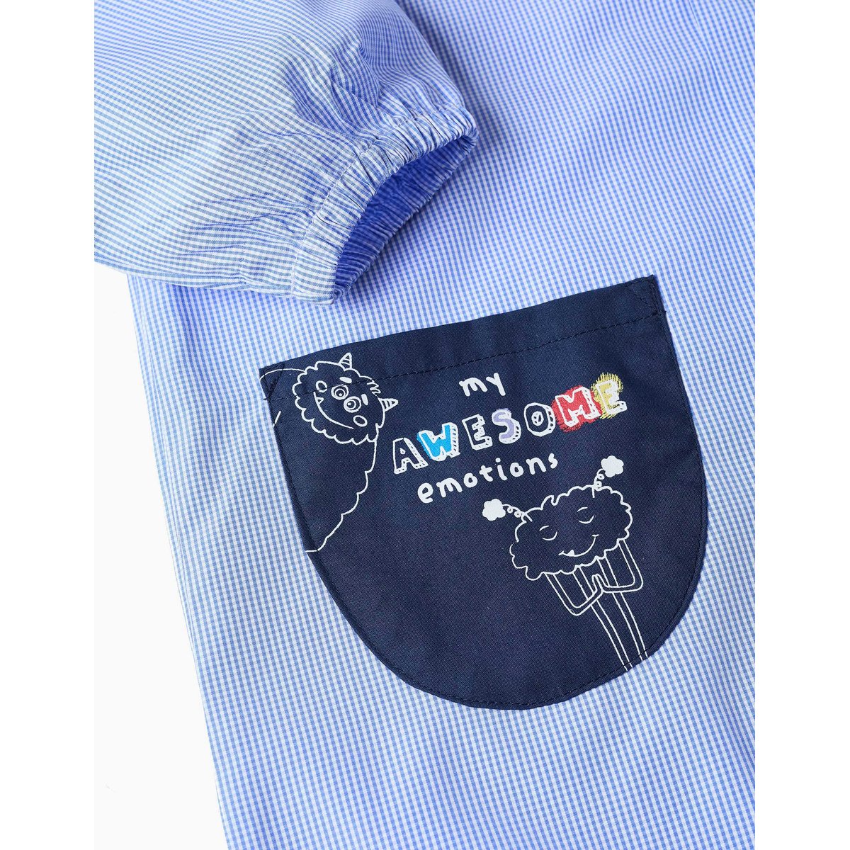 Lot de 2 tabliers d'école avec Monstres des Émotions bleu clair, ZIPPY