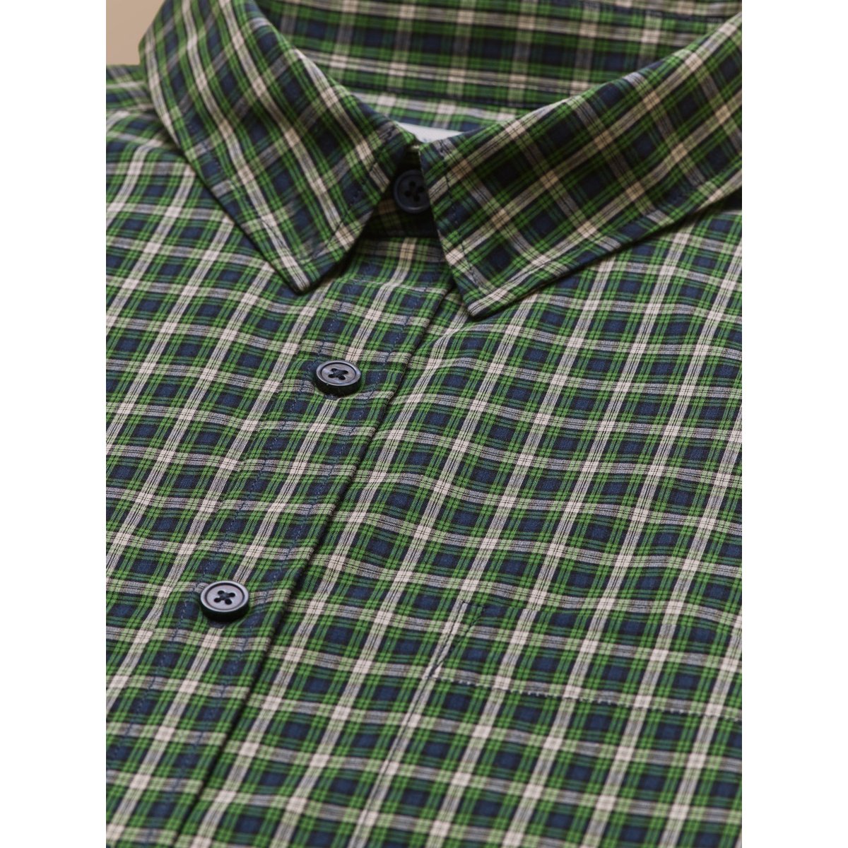 Chemise popeline carreaux - coupe ajustée carreaux ecossais, CYRILLUS