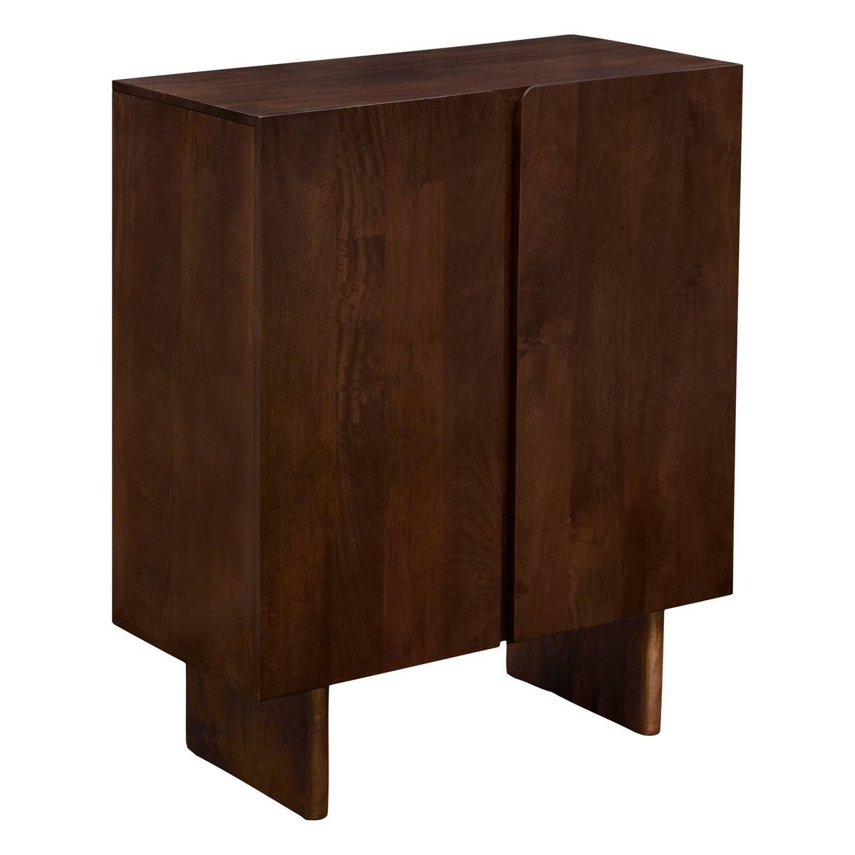 Buffet rectangulaire avec portes en manguier NYERO marron, ATMOSPHERA