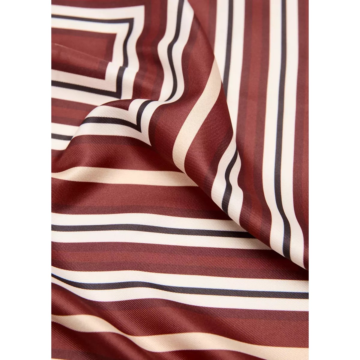 Foulard imprimé géométrique orange brûlé, MANGO
