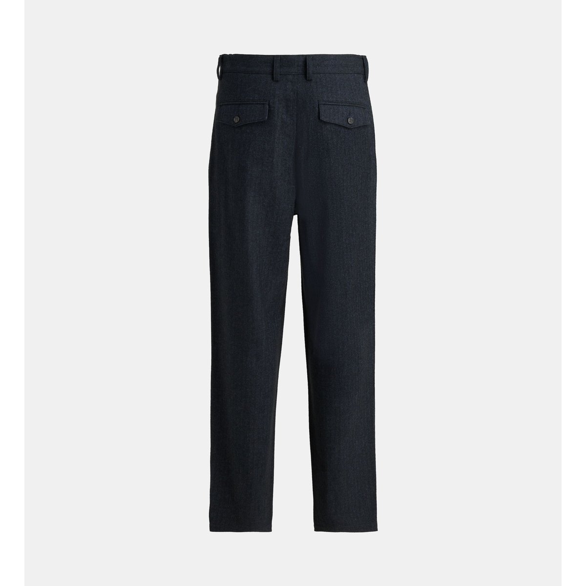 Pantalon à pinces tanflan flanelle bleu marine, GALERIES LAFAYETTE
