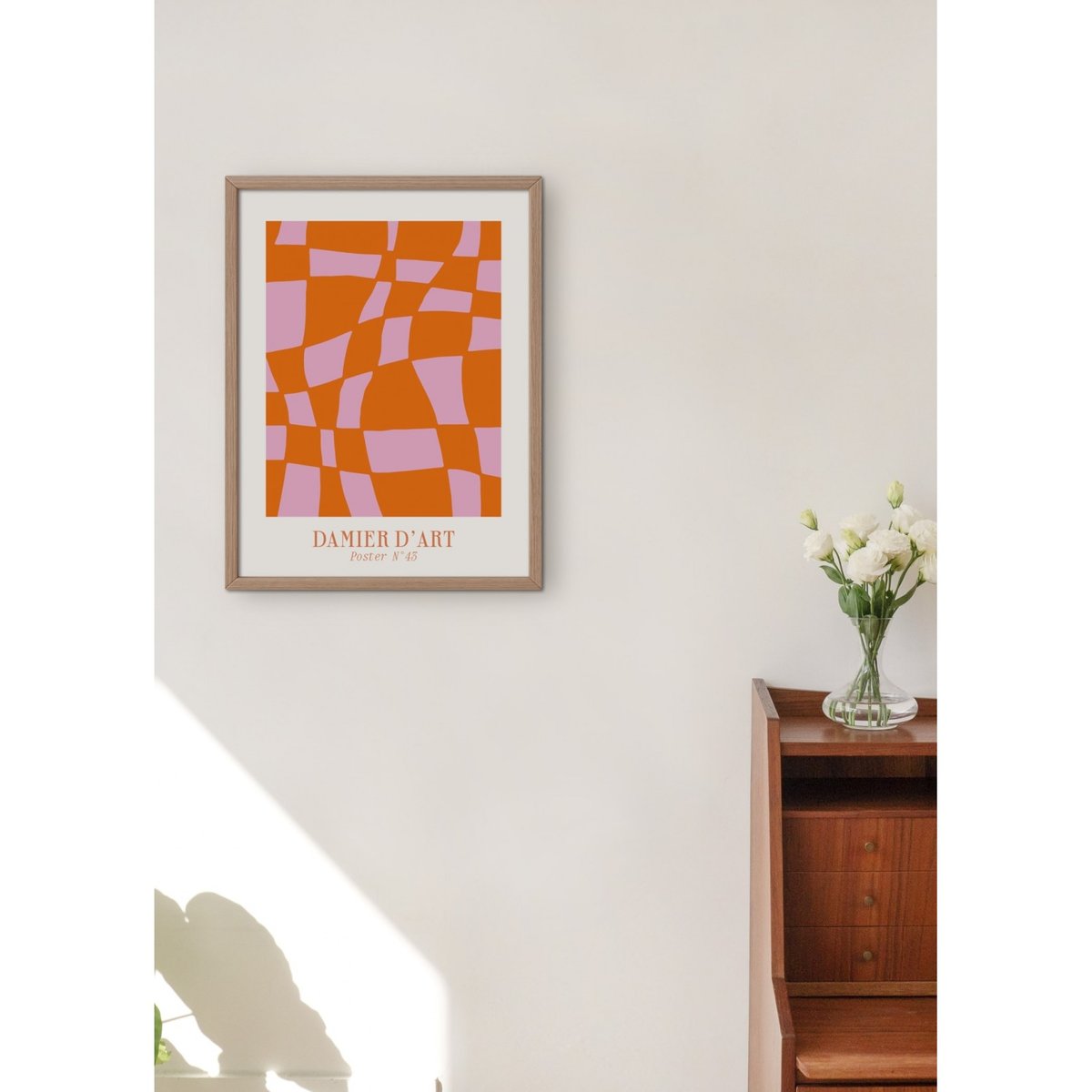 Affiche Damier d'art blanc, L'AFFICHERIE