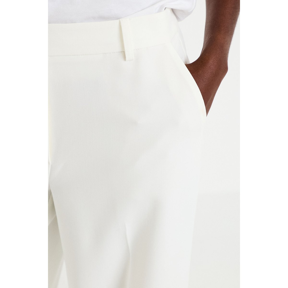 Pantalon bootcut taille standard ecru, CACHE CACHE