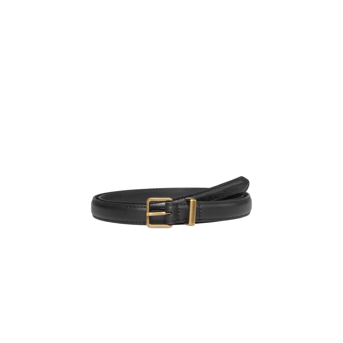 Ceinture avec boucle solide en laiton noir, MARC O'POLO