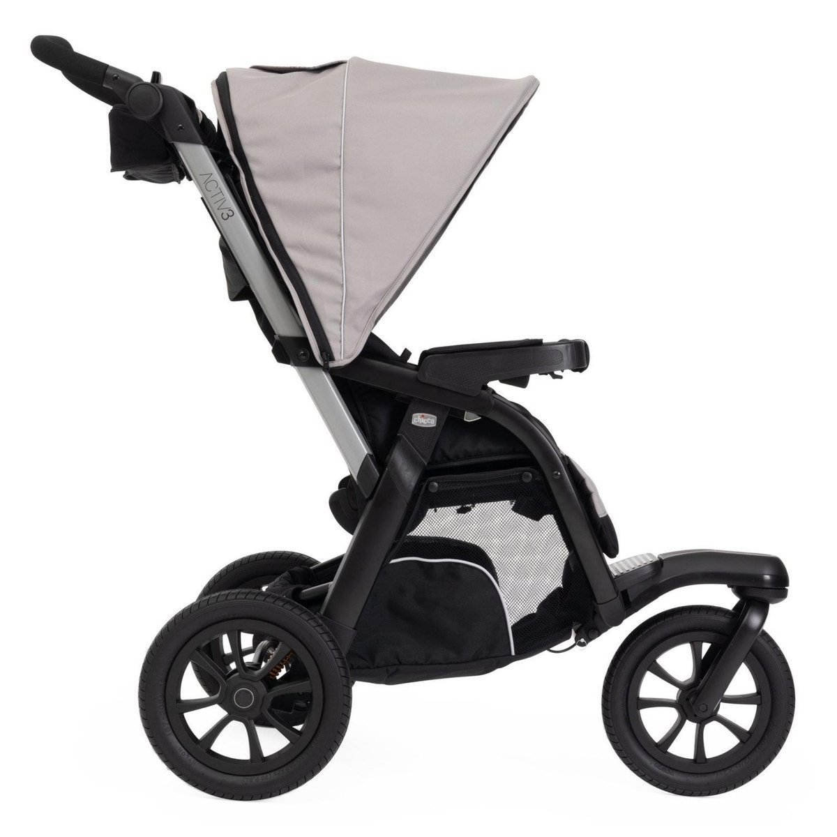 Poussette trio Activ3+ + siège auto Kory I-Size + nacelle Activ3+ gris, CHICCO