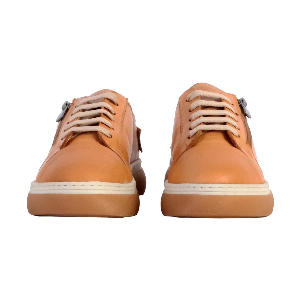 Basket Basse Cuir Alénoa camel, THE DIVINE FACTORY