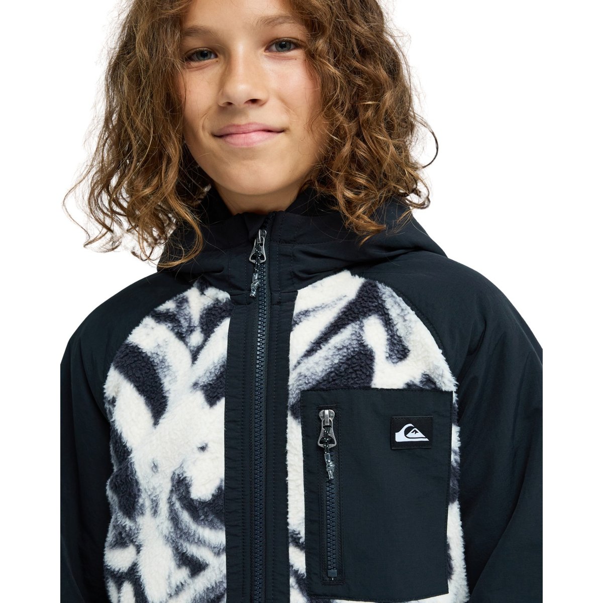 Sweat capuche zippé HAWKWINGS blanc bone white qs spray can 64, QUIKSILVER