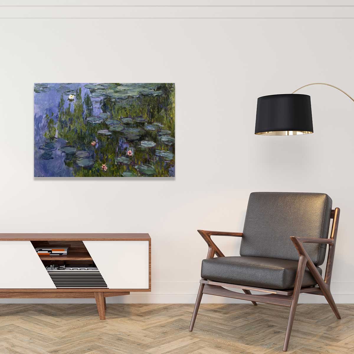 Tableau célèbre Les Nymphéas de Claude Monet tableau alu dibond, HEXOA