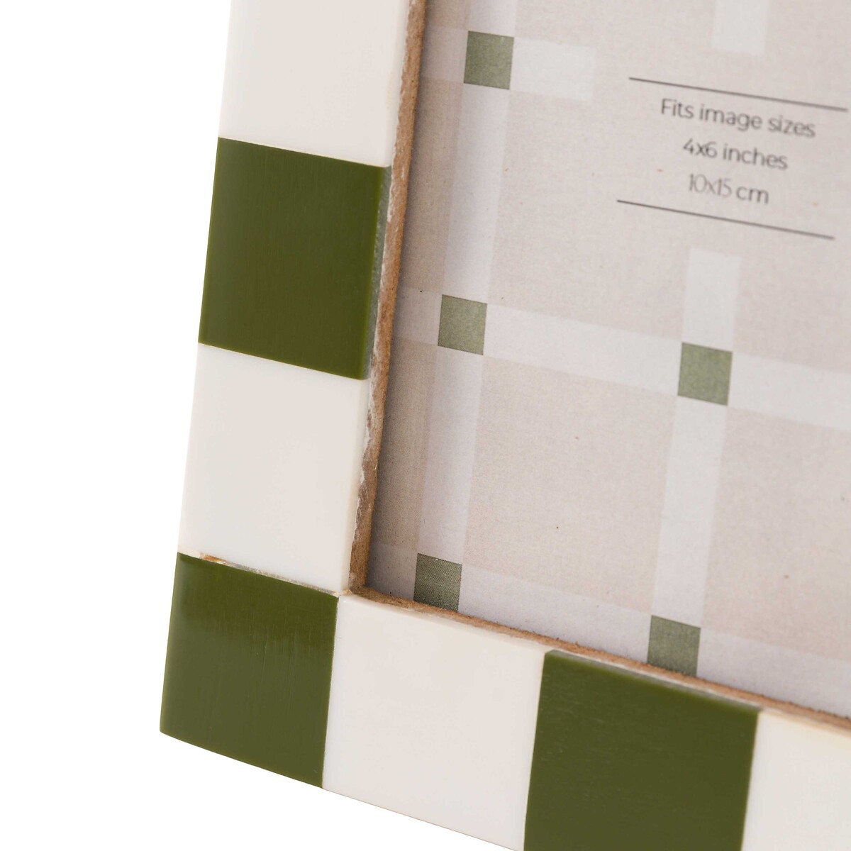 4x6" Caino Checkerboard Photoframe green, ÉDITÉ