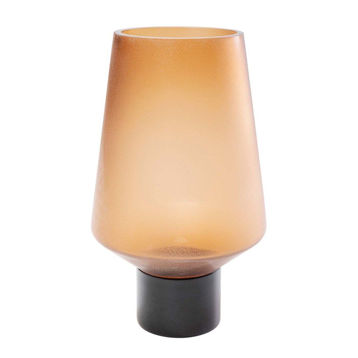 Vase en verre mat, NOBLE RING marron, KARE DESIGN