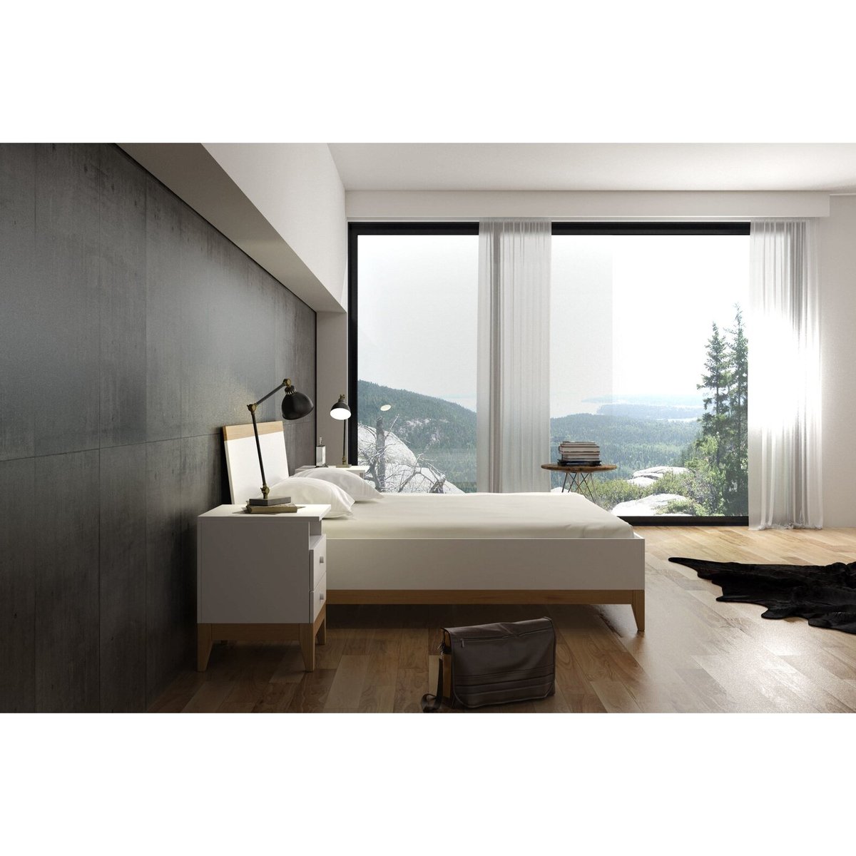 Lit coffre LIVIA BC blanc, RECOLLECTION