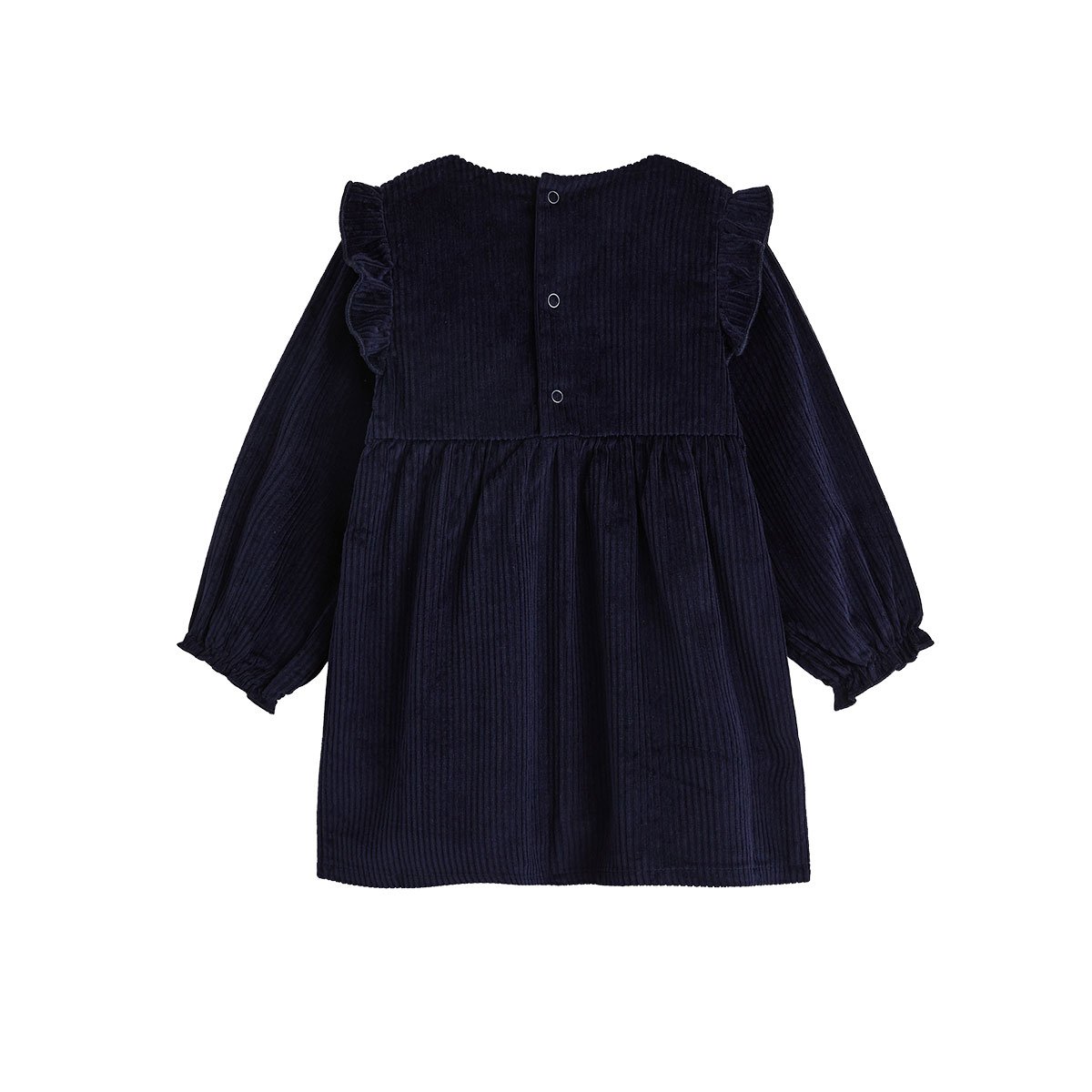 Robe enfant en velours côtelé Ilana bleu, PETIT BEGUIN