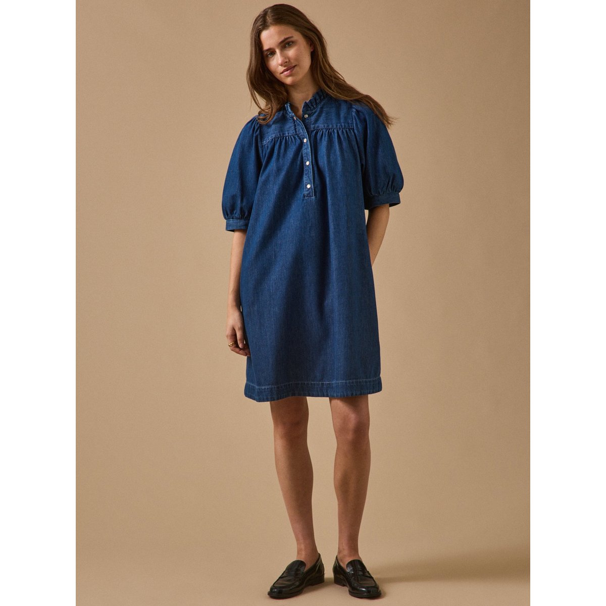 Robe courte jean coton biologique denim stone, CYRILLUS