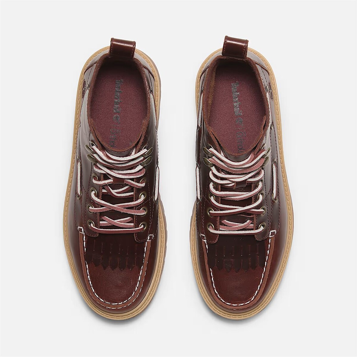 Stone Street Mid Lace lace-up wedge ankle boots burgundy, TIMBERLAND