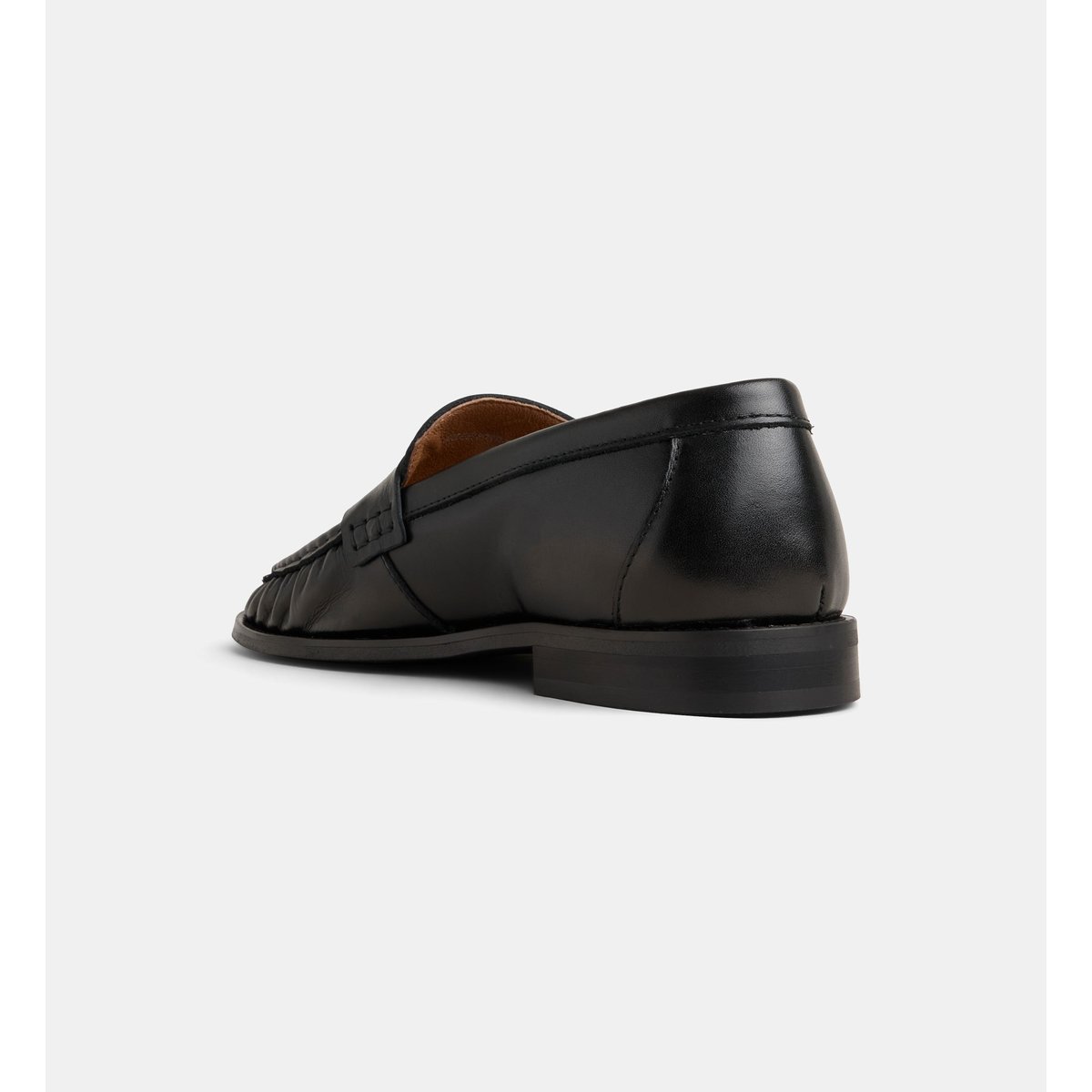 Mocassins caroline cuir froncé noir, GALERIES LAFAYETTE