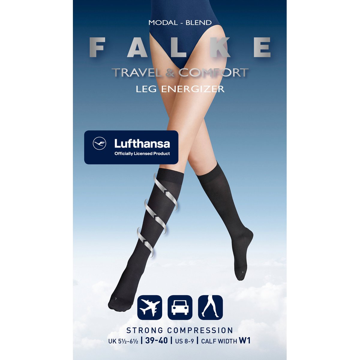 Mi-bas Energizer blanc, FALKE