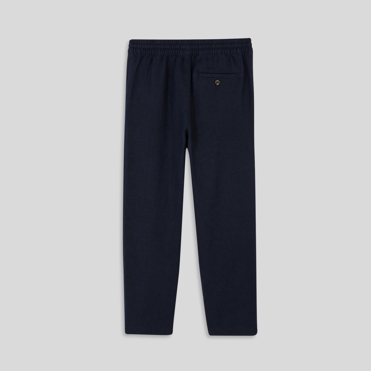 Pantalon en lin avec cordon, European Flax marine, MONOPRIX KIDS