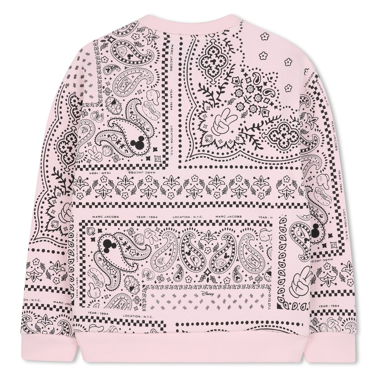 Sweat en polaire de coton rosee, MARC JACOBS