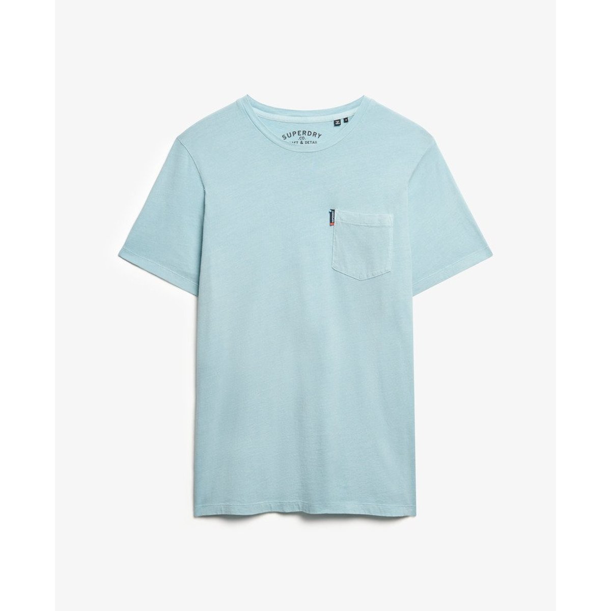 T-shirt Essential Classique à Poche bleu crépuscule délavé, SUPERDRY