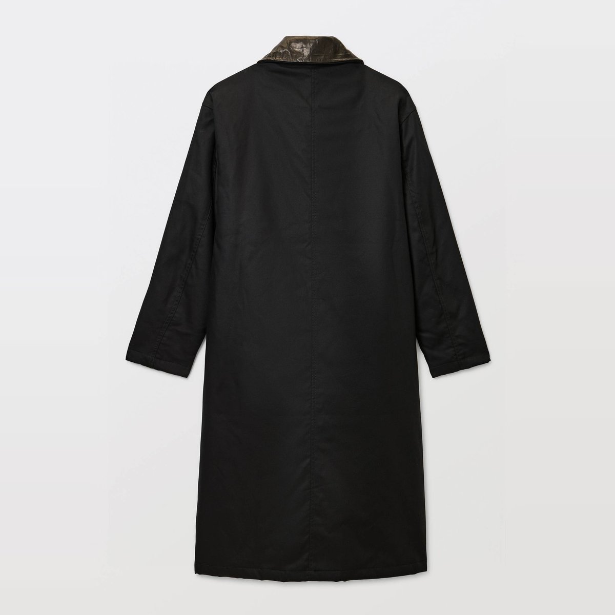 Parka matelassée contenant du coton avec col en cuir noir, MONOPRIX