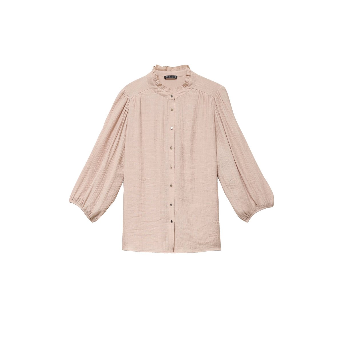 Chemise col montant manches 3/4 ivoire, BREAL