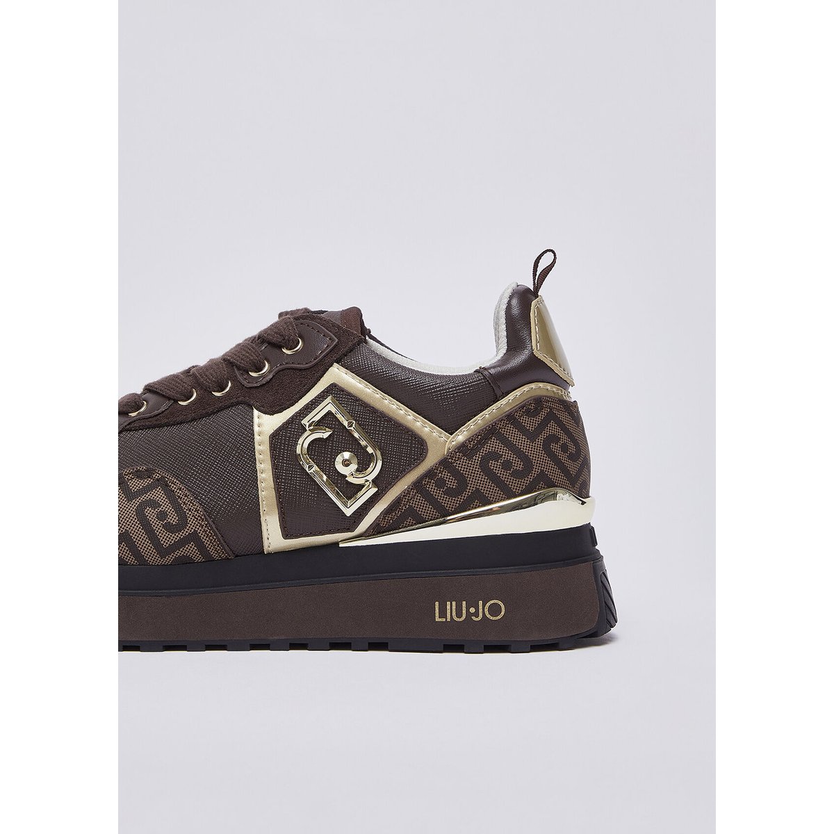 Baskets plateformes avec logo monogramme moka, LIU JO