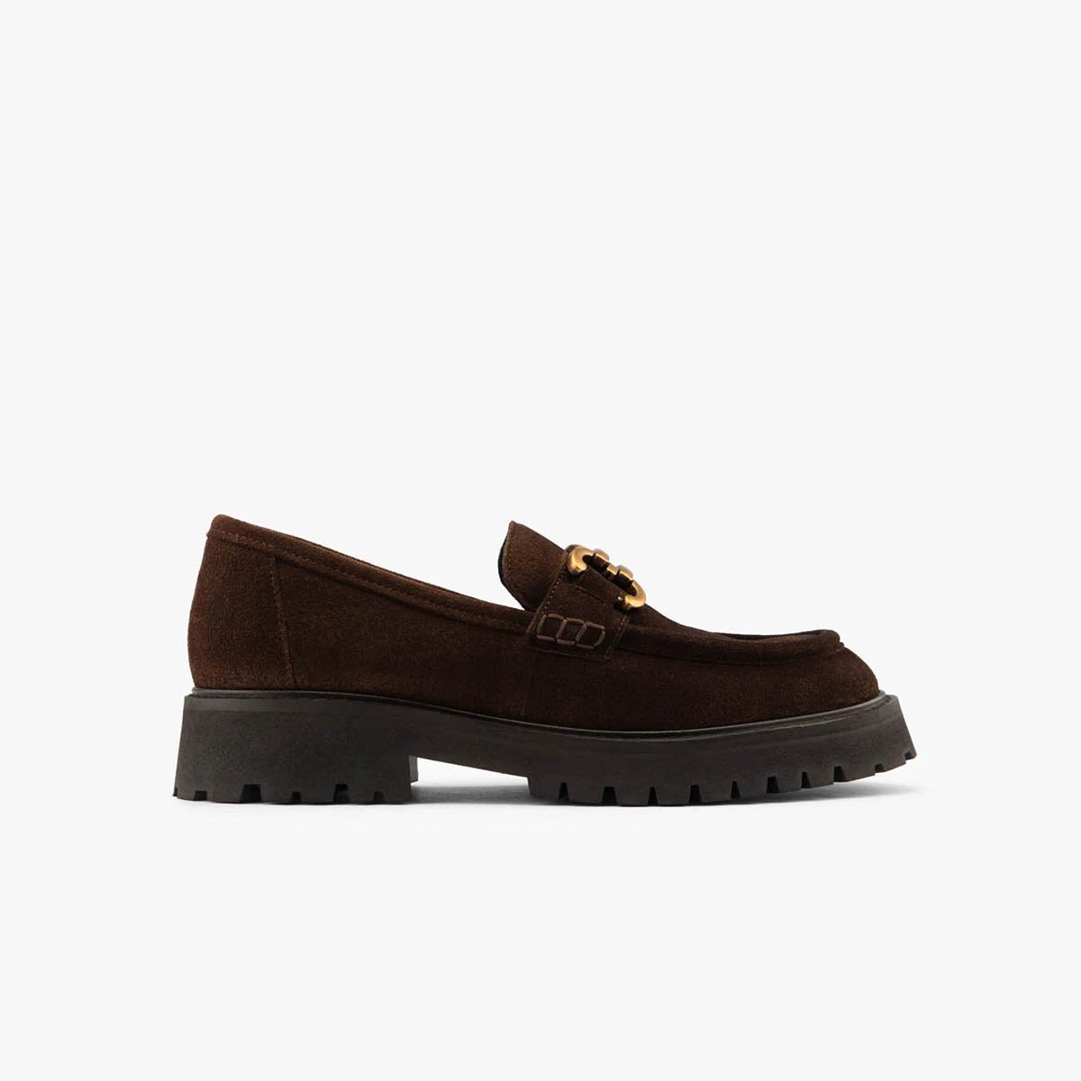 Mocassin cuir velours NAOMY marron, MAISON TOUFET