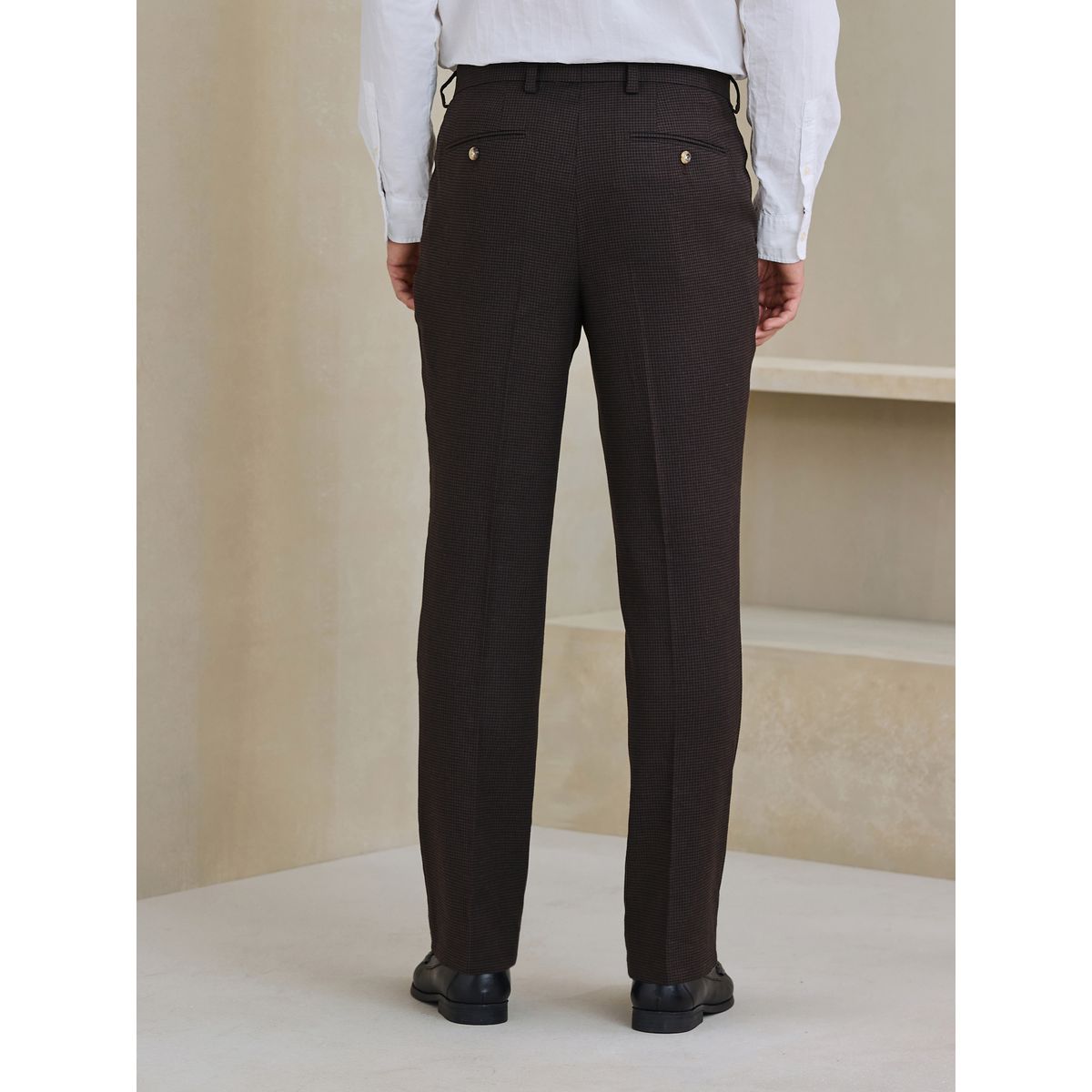 Pantalon de costume regular fit nova fides marron, NEXT