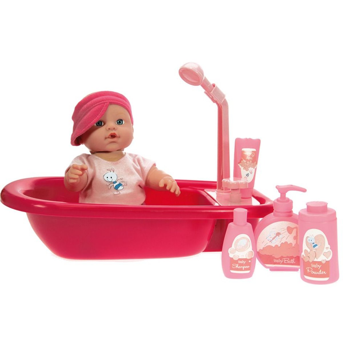 Poupée Bébé 30cm Heure Du Bain rose, IMAGIN