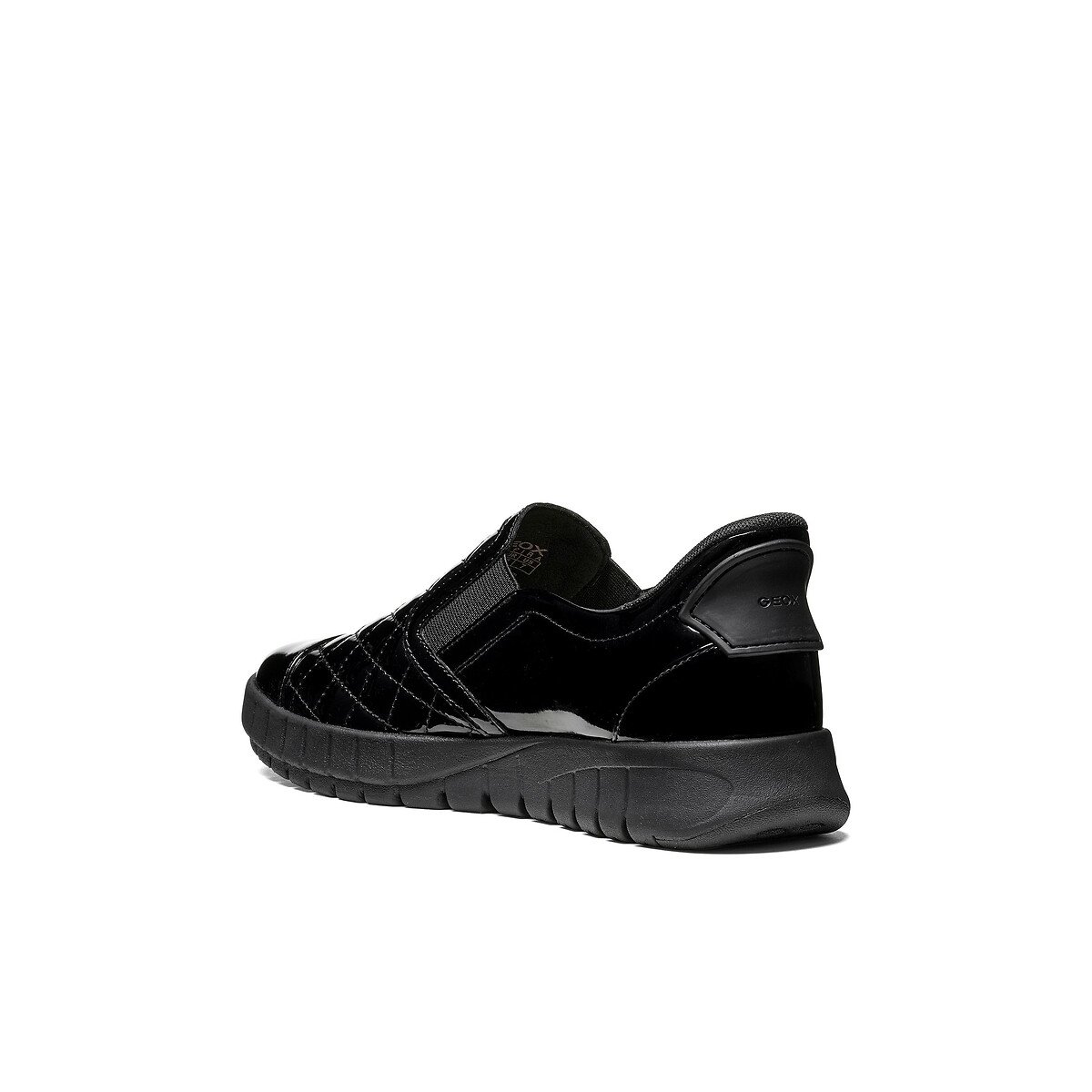Mocassins vernis à enfiler, FLEXTRIDE, FAST-IN noir, GEOX