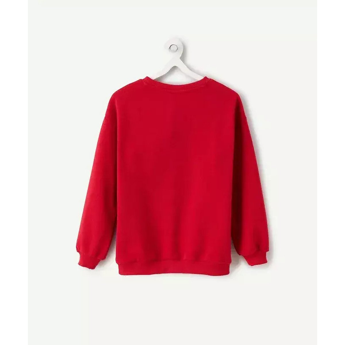 Maglia con stampa leopardata, in felpa rosso, TAPE A L'OEIL
