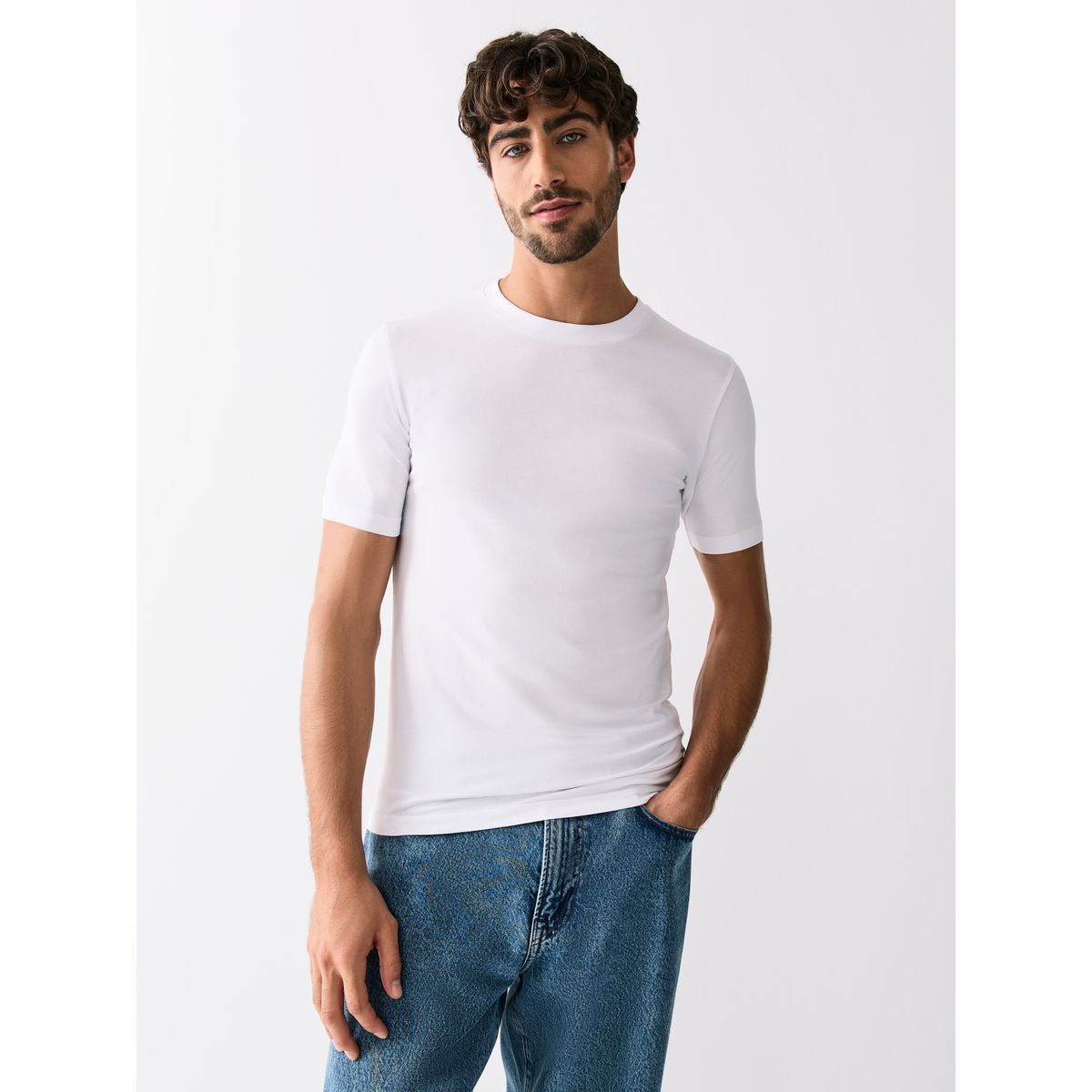 T-shirt en coton essential, lot de 6 noir/blanc/marine/gris, NEXT