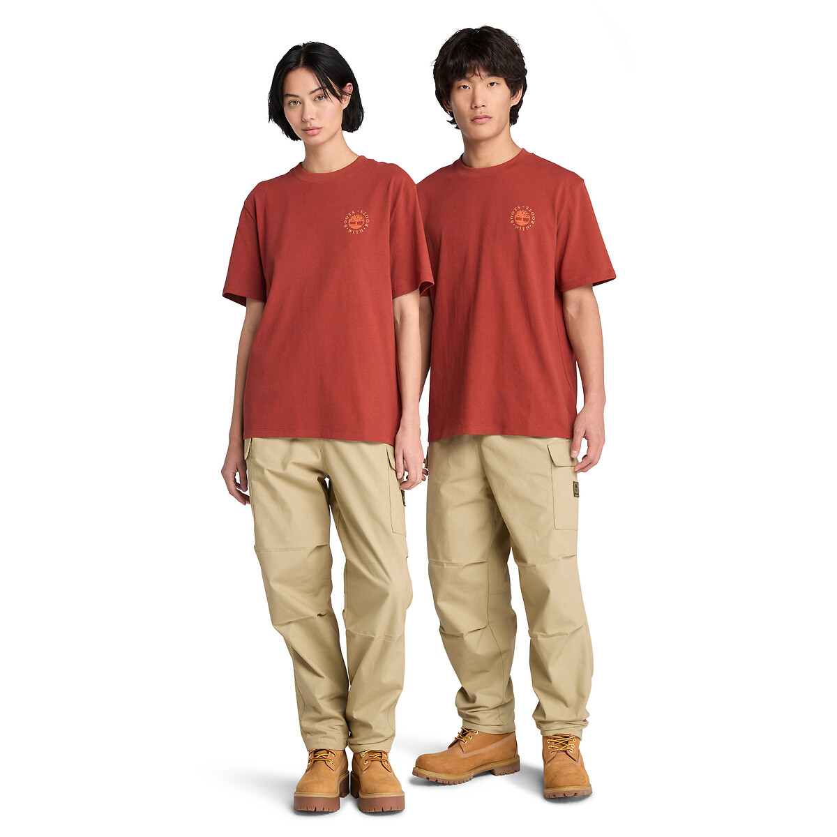 Short sleeve t-shirt with back print red, TIMBERLAND