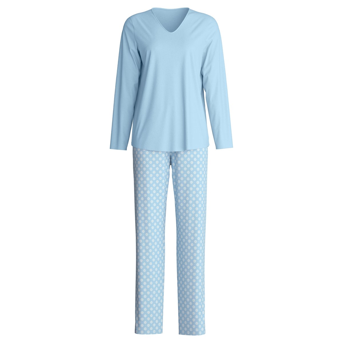Pyjama, longue manches longues Coton LOVELY NIGHTS bleu cascade, CALIDA