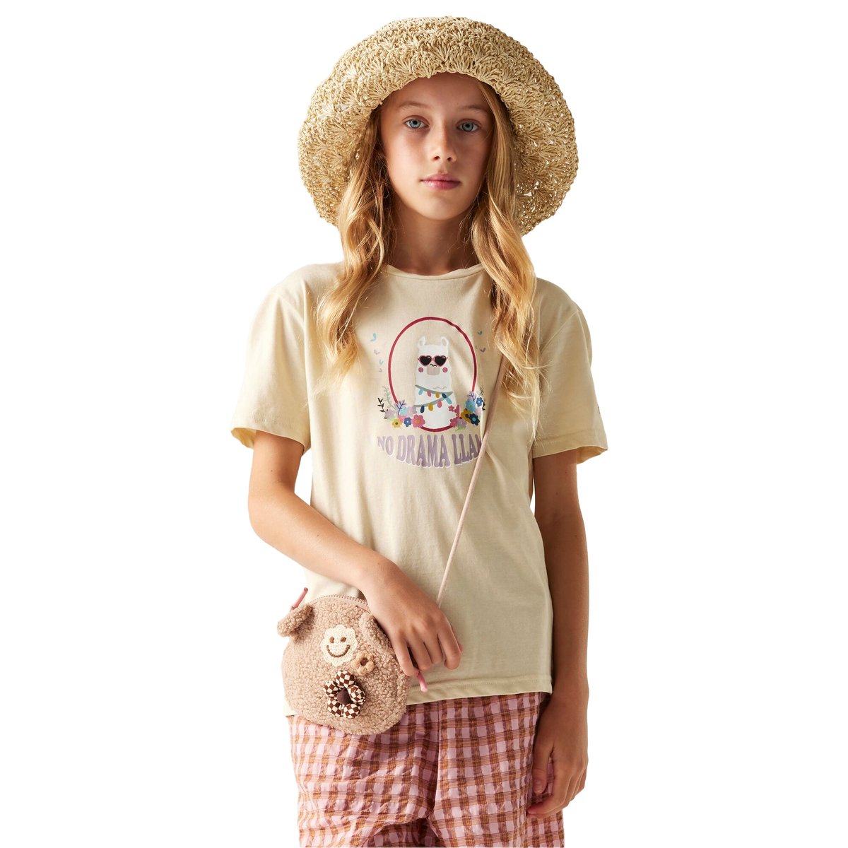 T-shirt motif/style lama TRAILBLAZER lait d'amande, DARE 2B