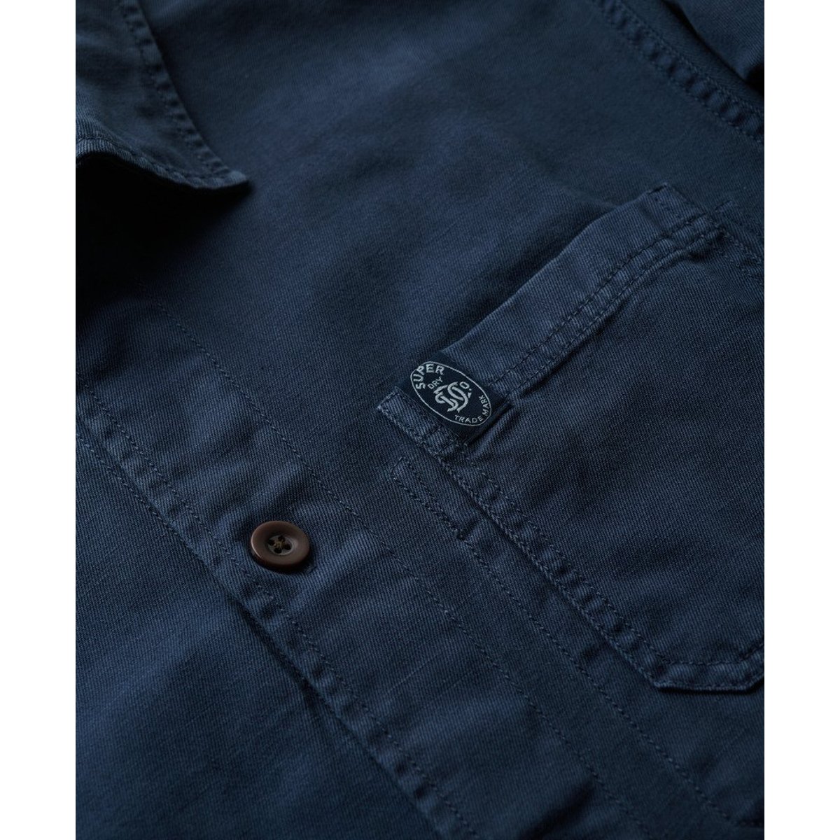 Surchemise en mélange de lin The Merchant Store bleu marine lauren, SUPERDRY