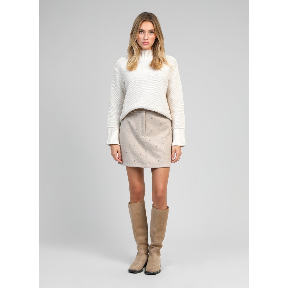 Jupe Courte JULINIA beige, AN'GE