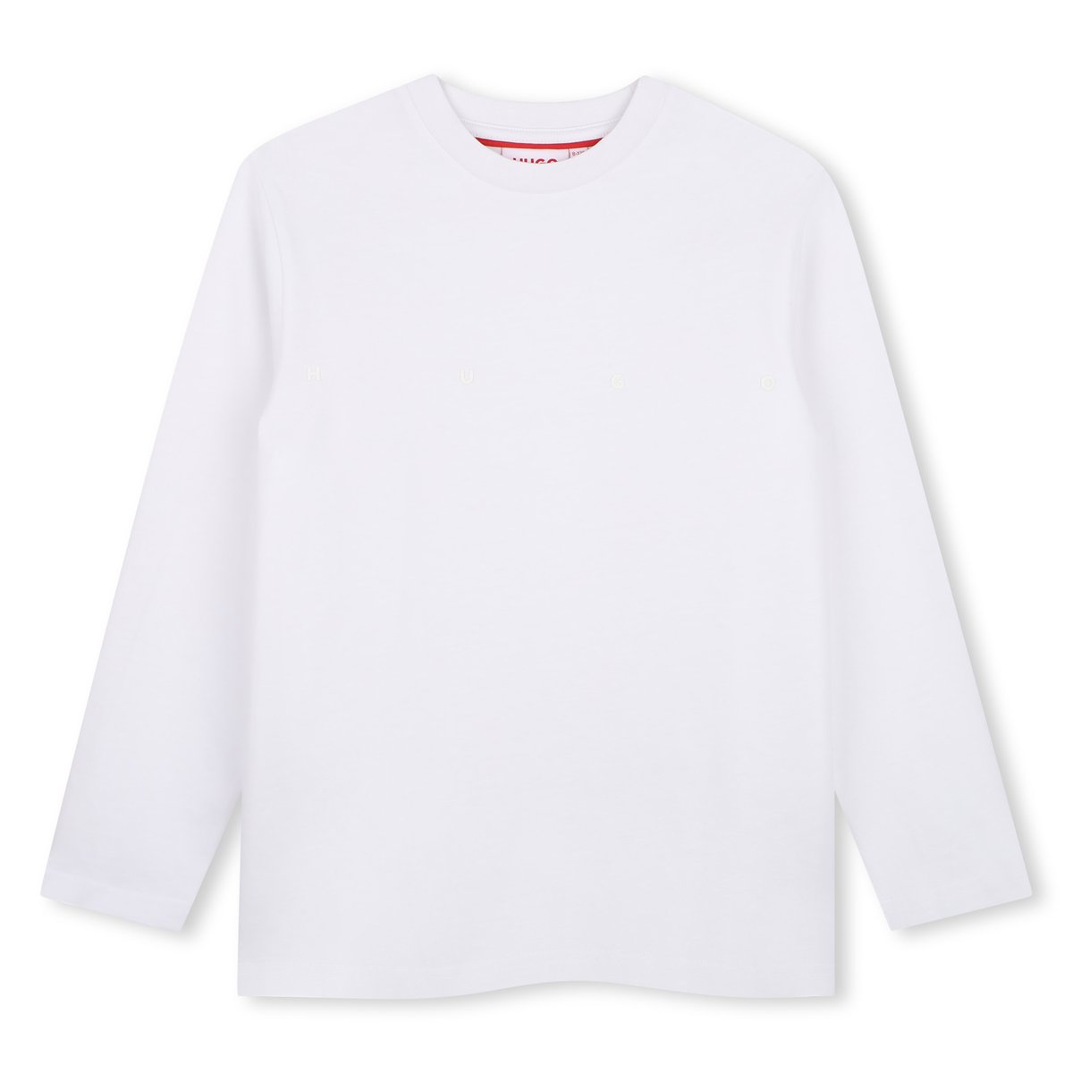 Tee-shirt manches longues blanc, HUGO KIDSWEAR