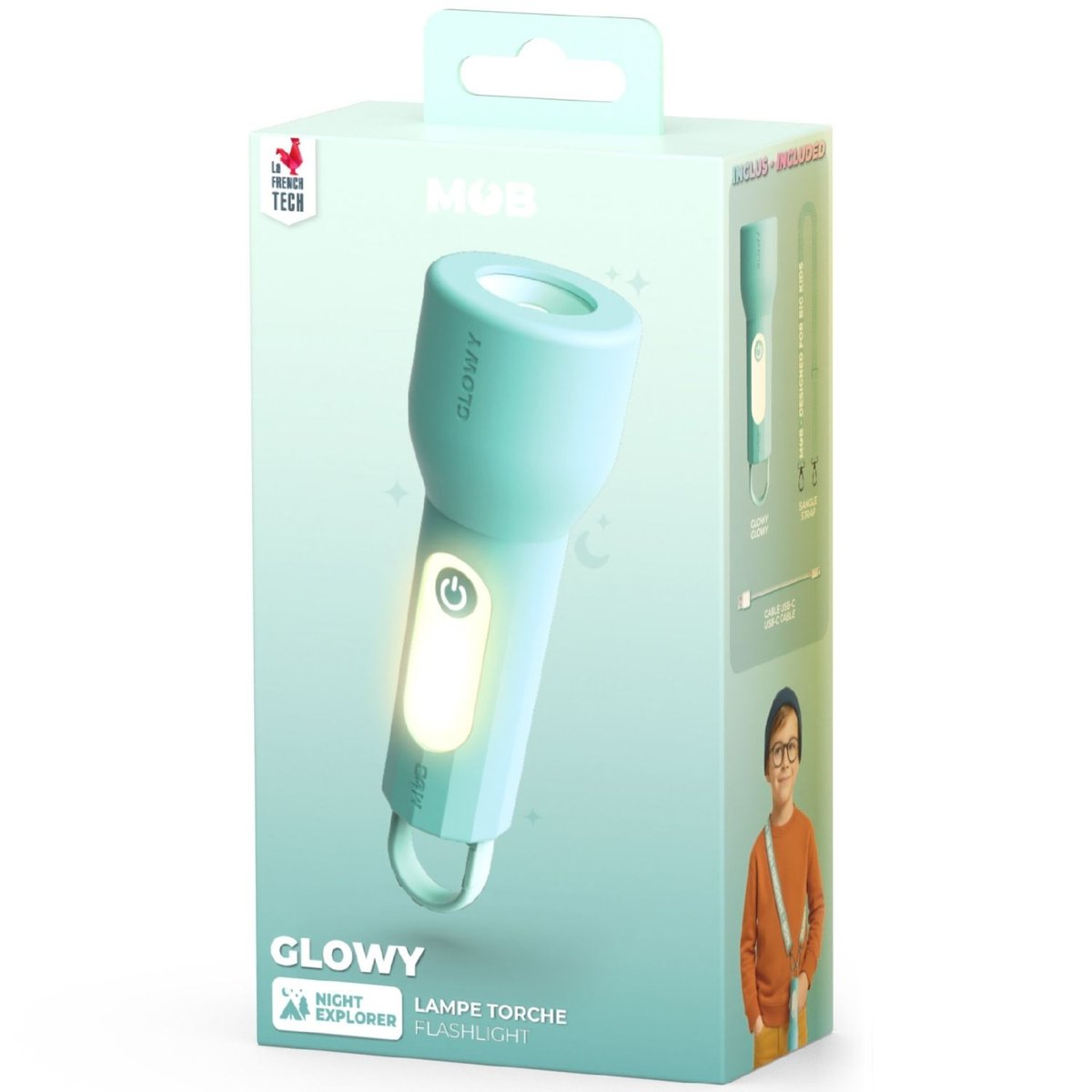 Lampe torche Glowy bleu, MOB