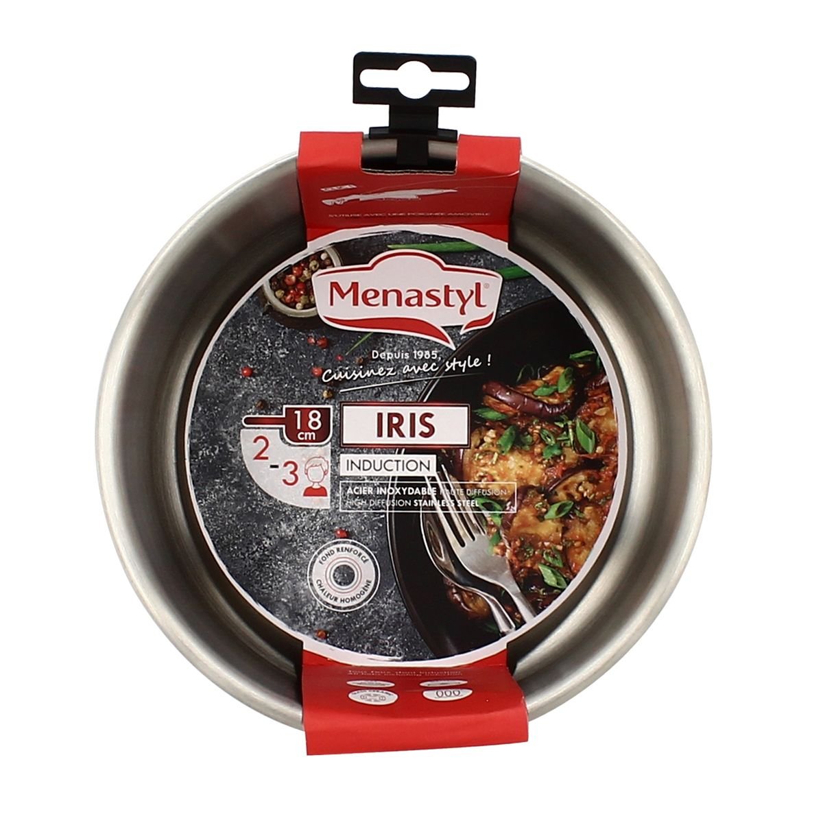 Casserole amovible en acier inoxydable, IRIS inox, MENASTYL