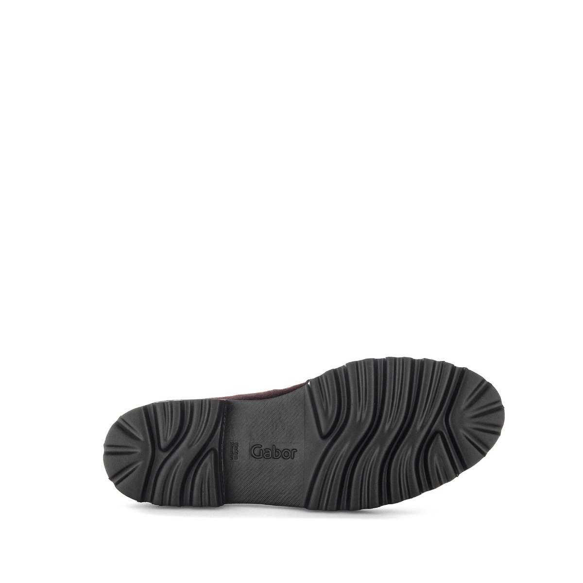Mocassins en cuir à talon décroché marron velours, GABOR