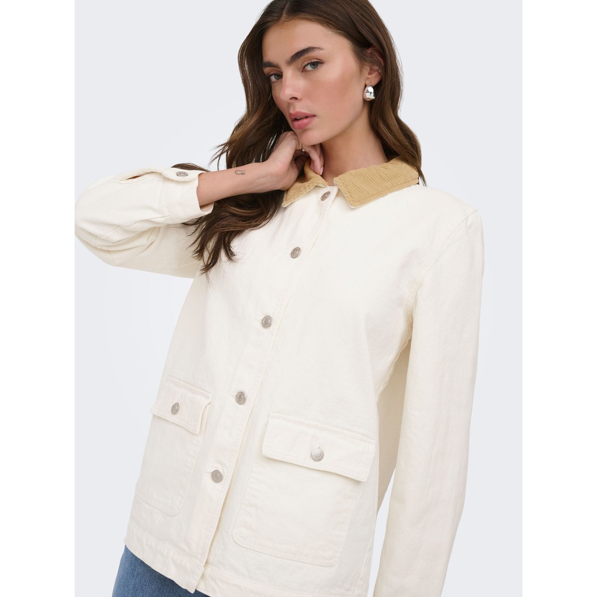 Veste En Jean ecru 1, ONLY