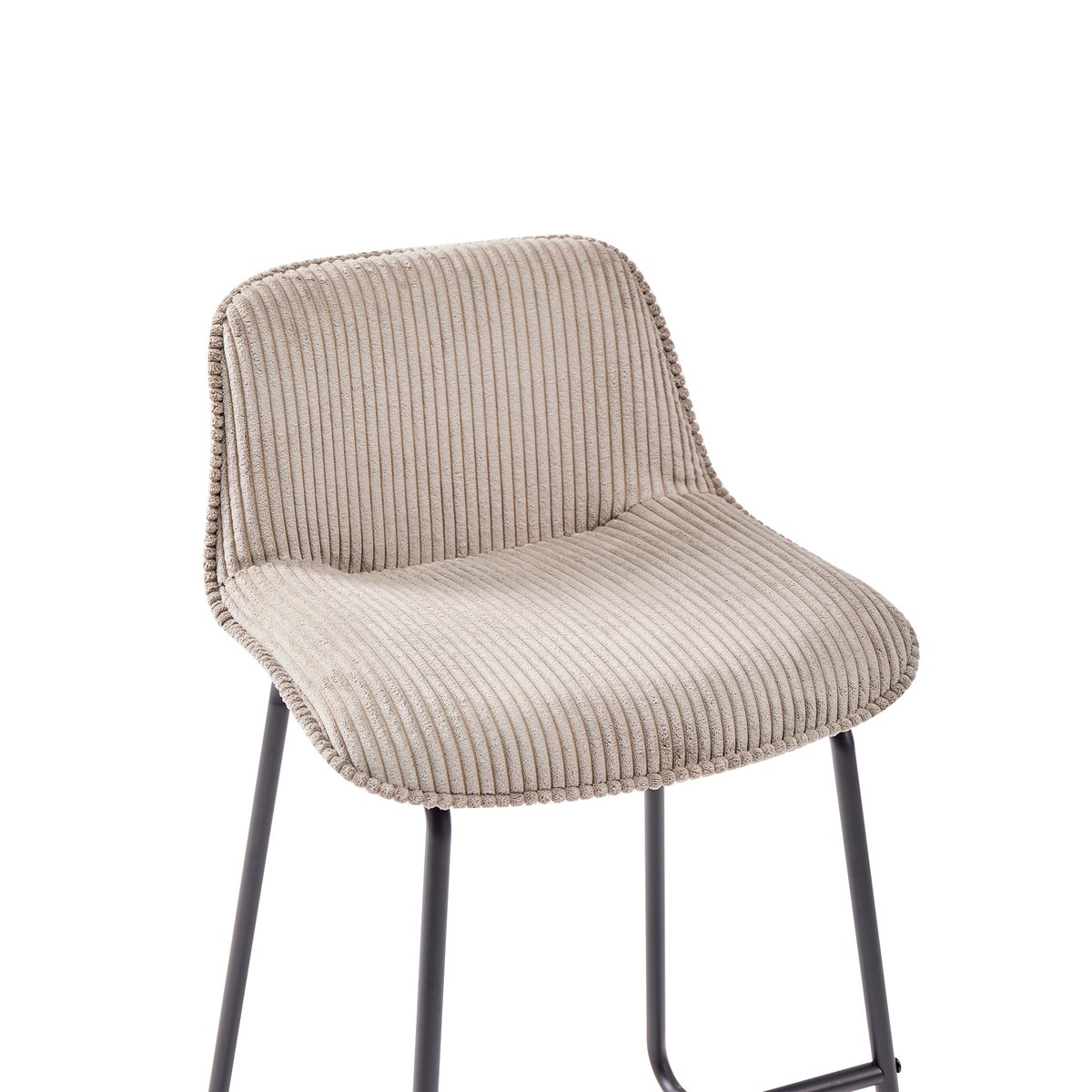 Lot de 2 tabourets de bar en métal CORIA gris, NORDLYS