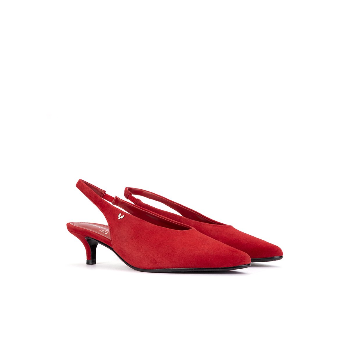 Chaussures à talon cuir Adda red, MARTINELLI