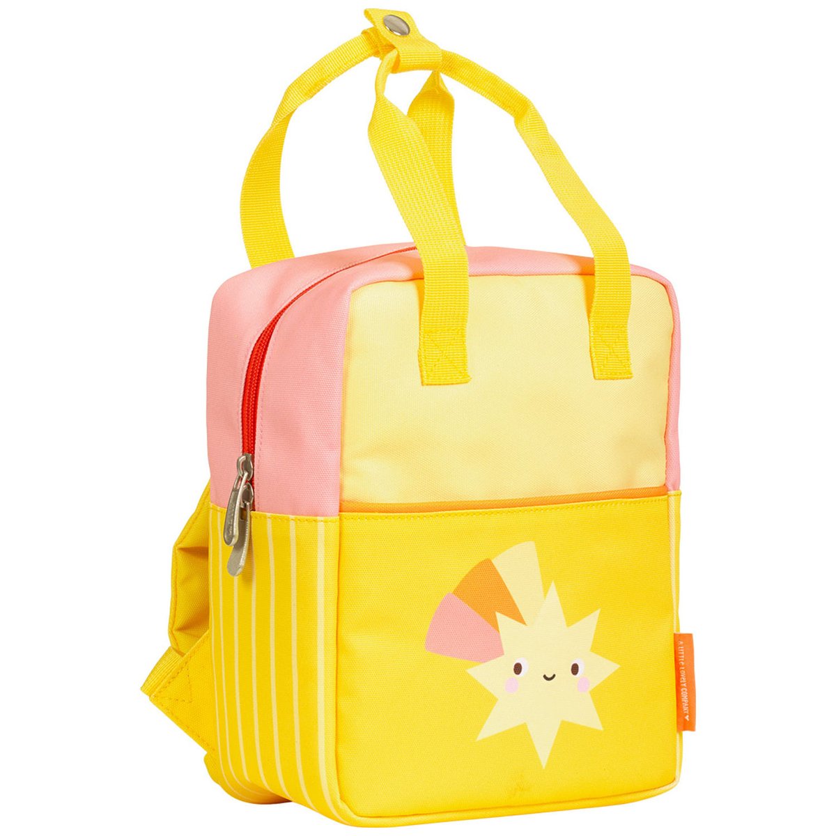 Sac à dos bébé jaune, rose, A LITTLE LOVELY COMPANY
